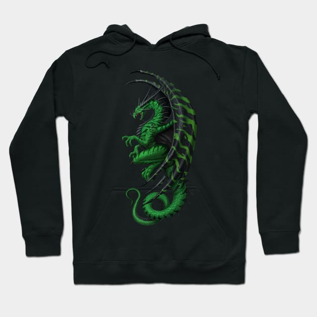 Master Dragon green Hoodie by chriskar